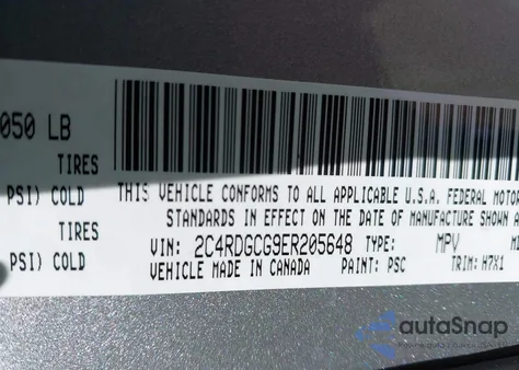 2014 Dodge Grand Caravan Sxt z USA, uszkodzony, nr VIN 2C4RDGCG9ER205648
